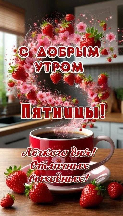 С ДОБРЫМ УТРОМ ПЯТНИЦЫ! Легкого дня! Отличных выходных!