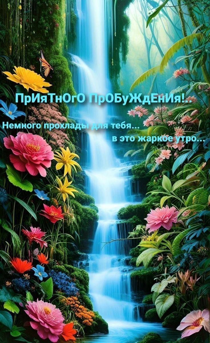 ПриЯтнОгО ПробУжДениЯ!... Немного прохлады для тебя... в это жаркое утро...