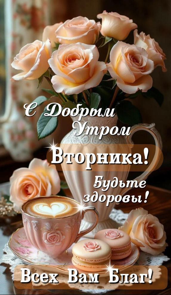 С Добрыми Утром Вторника! Будьте здоровы! Всех Вам Благ!