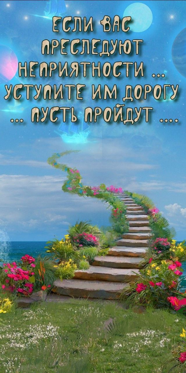 ЕСЛИ ВАС ПРЕСЛЕДУЮТ НЕПРИЯТНОСТИ ... УСТУПИТЕ ИМ ДОРОГУ ... ПУСТЬ ПРОЙДУТ ...