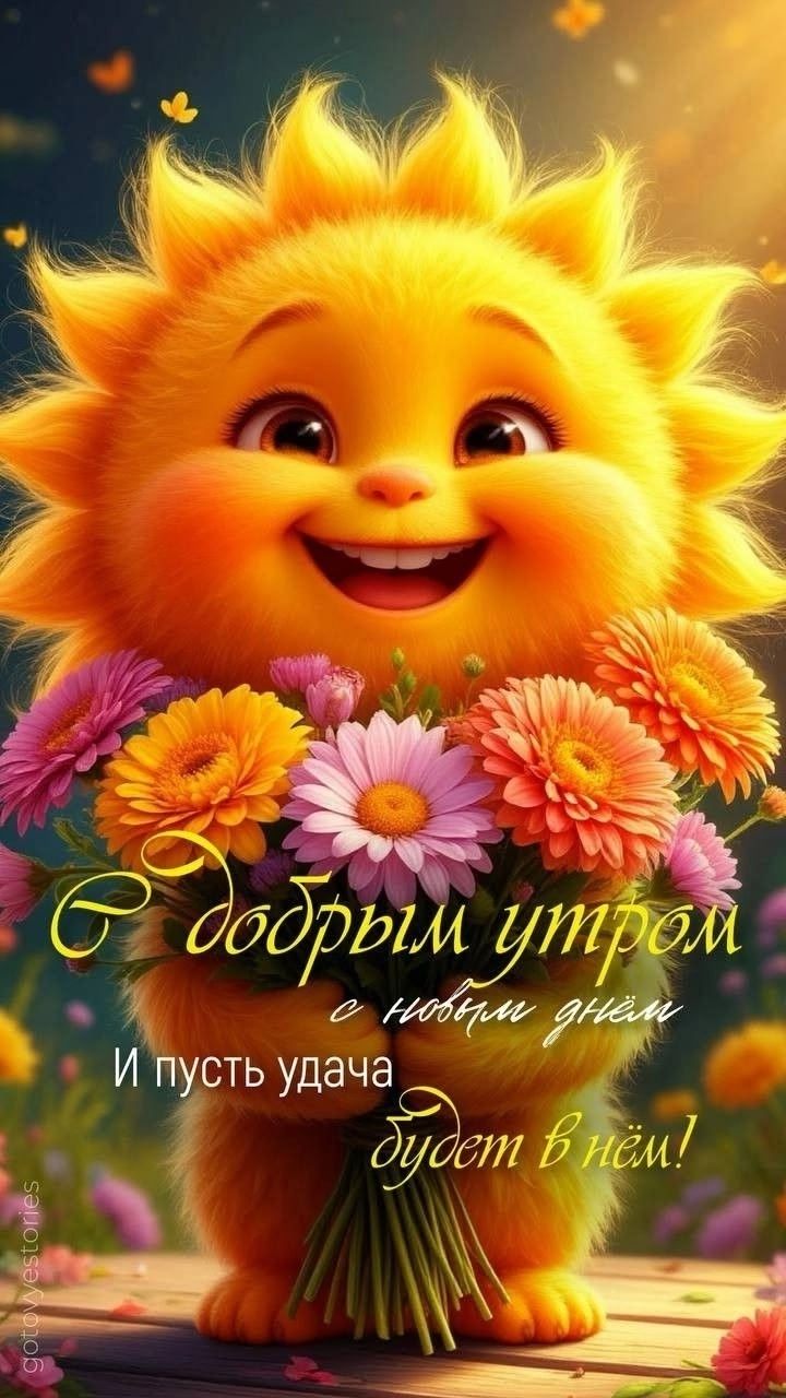 С добрым утром, с новым днём И пусть удача будет в нём!