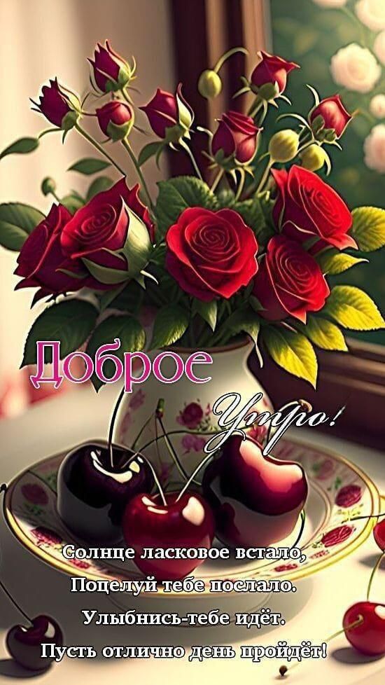 Доброе Утро!
Солнце ласковое встало,
Поцелуй тебе послало.
Улыбнись-тебе идёт.
Пусть отличный день пройдёт!