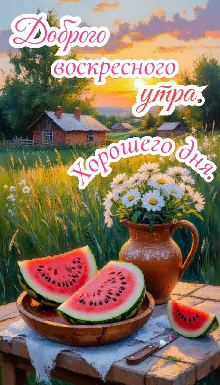 Доброе воскресного утра, Хорошего дня.