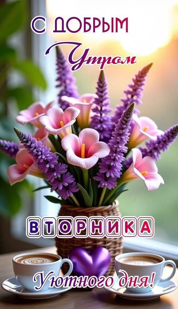 С ДОБРЫМ УТРОМ ВТОРНИКА Уютного дня!