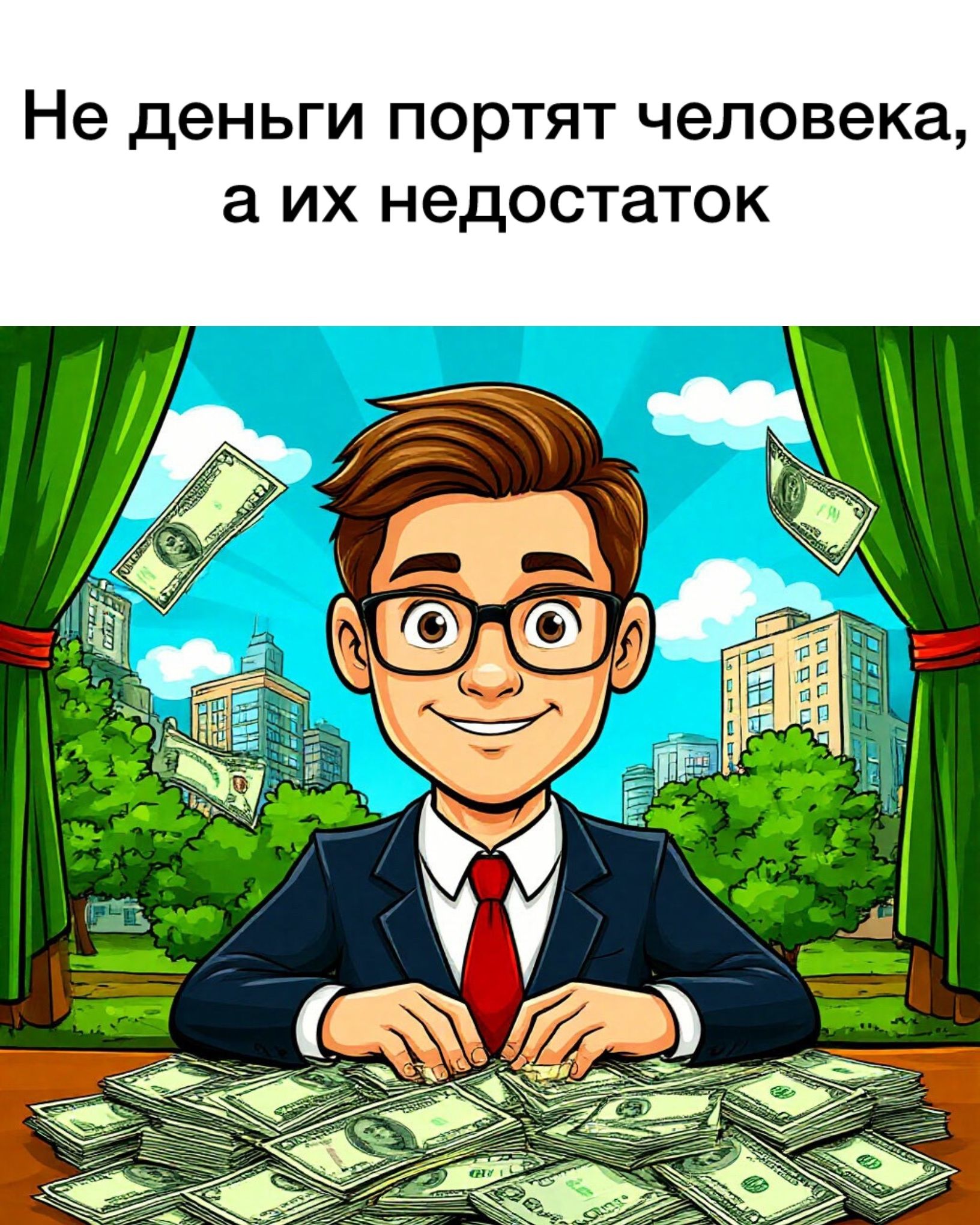Не деньги портят человека, а их недостаток