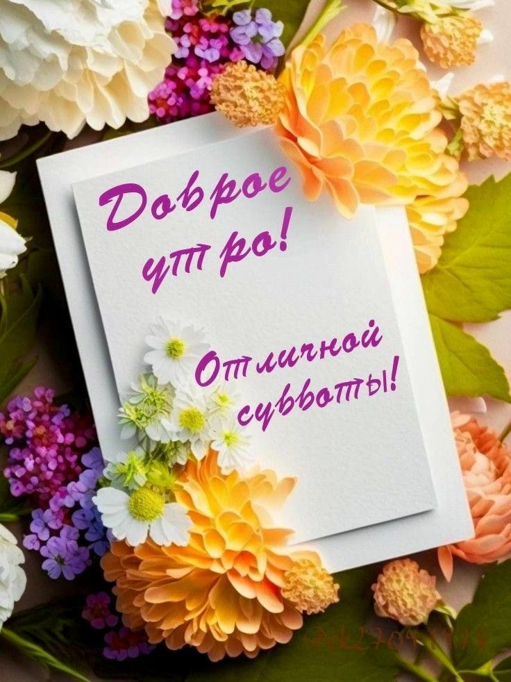 Доброе утро! Отличной субботы!