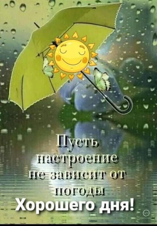 Пусть настроение не зависит от погоды. Хорошего дня!