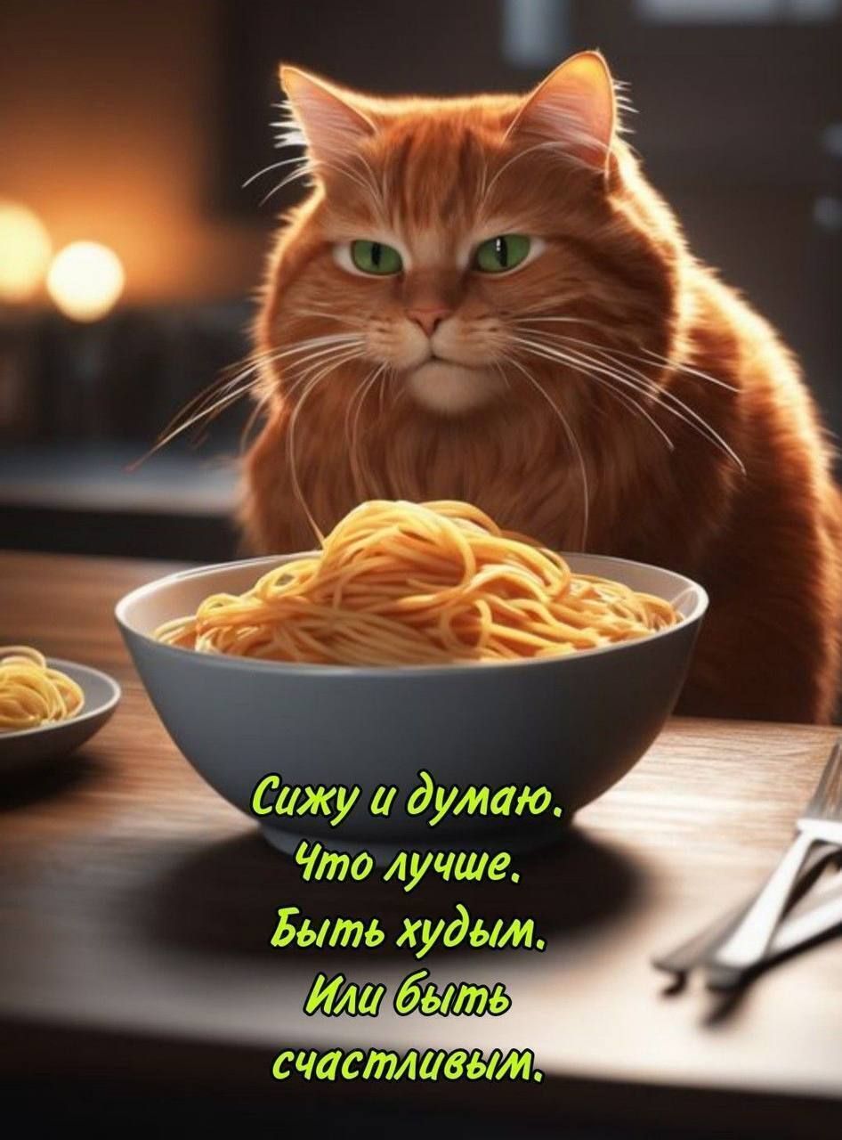 Сижу и думаю. Что лучше. Быть худым. Или быть счастливым.