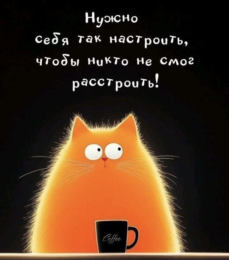 Нужно себя так настроить, чтобы никто не смог расстроить!