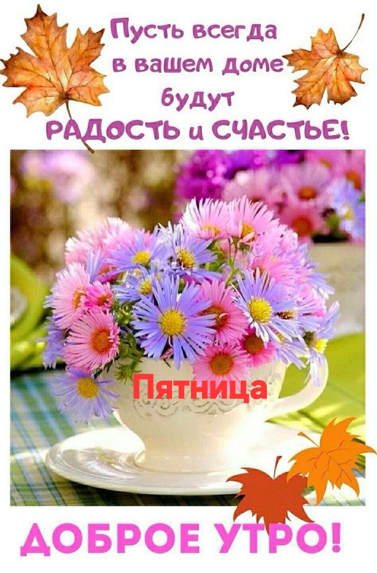 Пусть всегда в вашем доме будут РАДОСТЬ и СЧАСТЬЕ! Пятница. ДОБРОЕ УТРО!