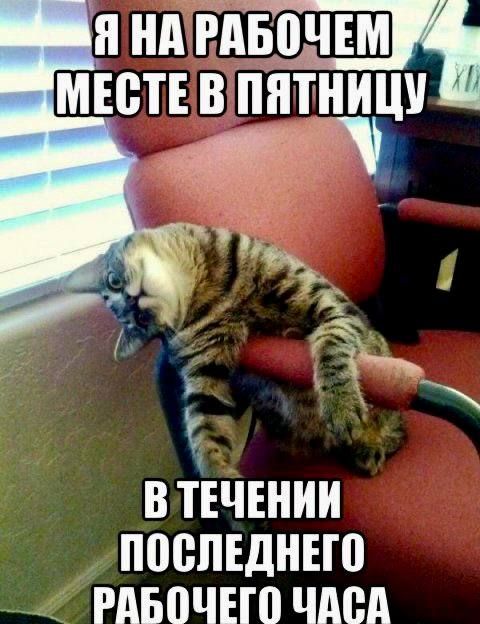 Я на рабочем месте в пятницу в течении последнего рабочего часа