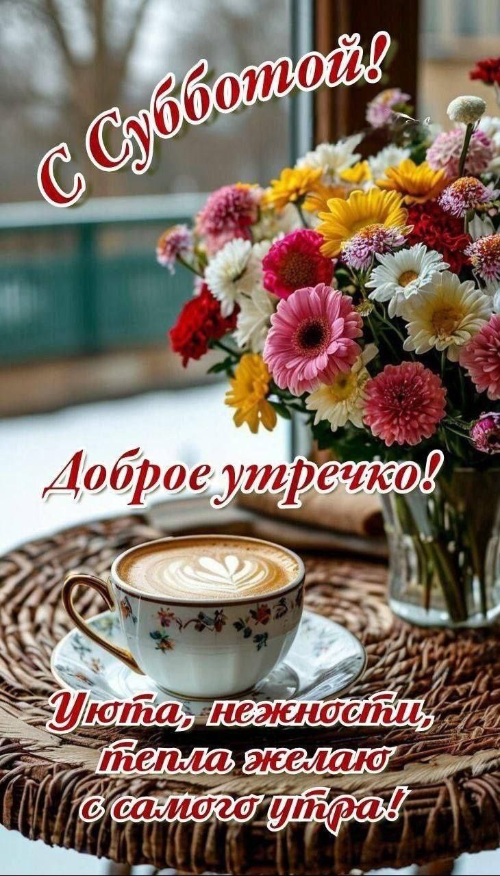 С Субботой! Доброе утречко! Уюта, нежности, тепла желаю с самого утра!