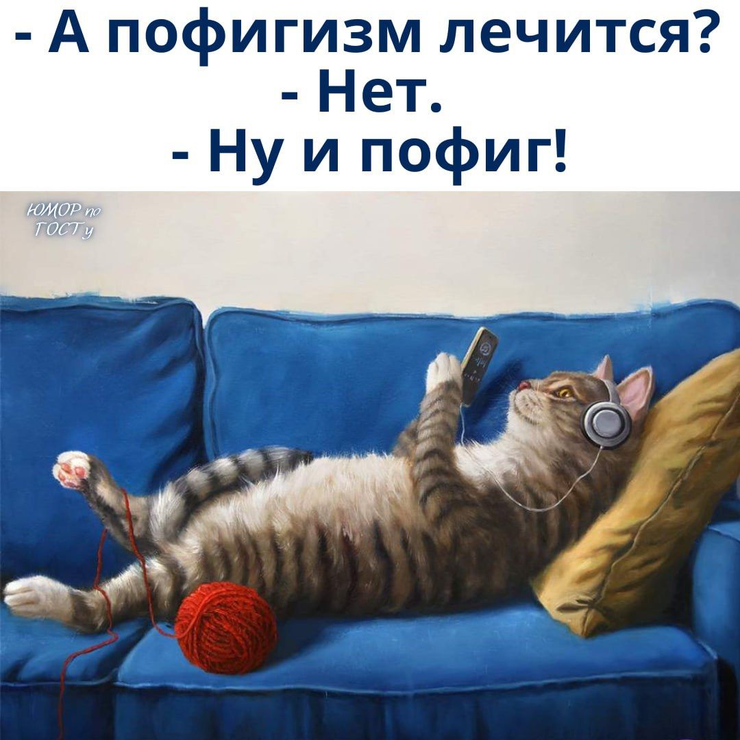 - А пофигизм лечится?
- Нет.
- Ну и пофиг!