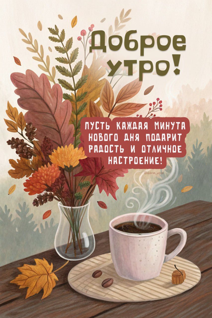 Доброе утро! Пусть каждая минута нового дня подарит радость и отличное настроение!