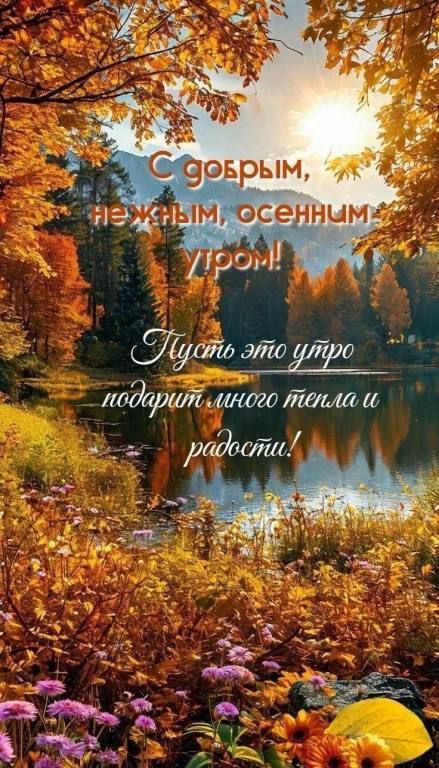 С добрым, нежным, осенним утром! Пусть это утро подарит много тепла и радости!