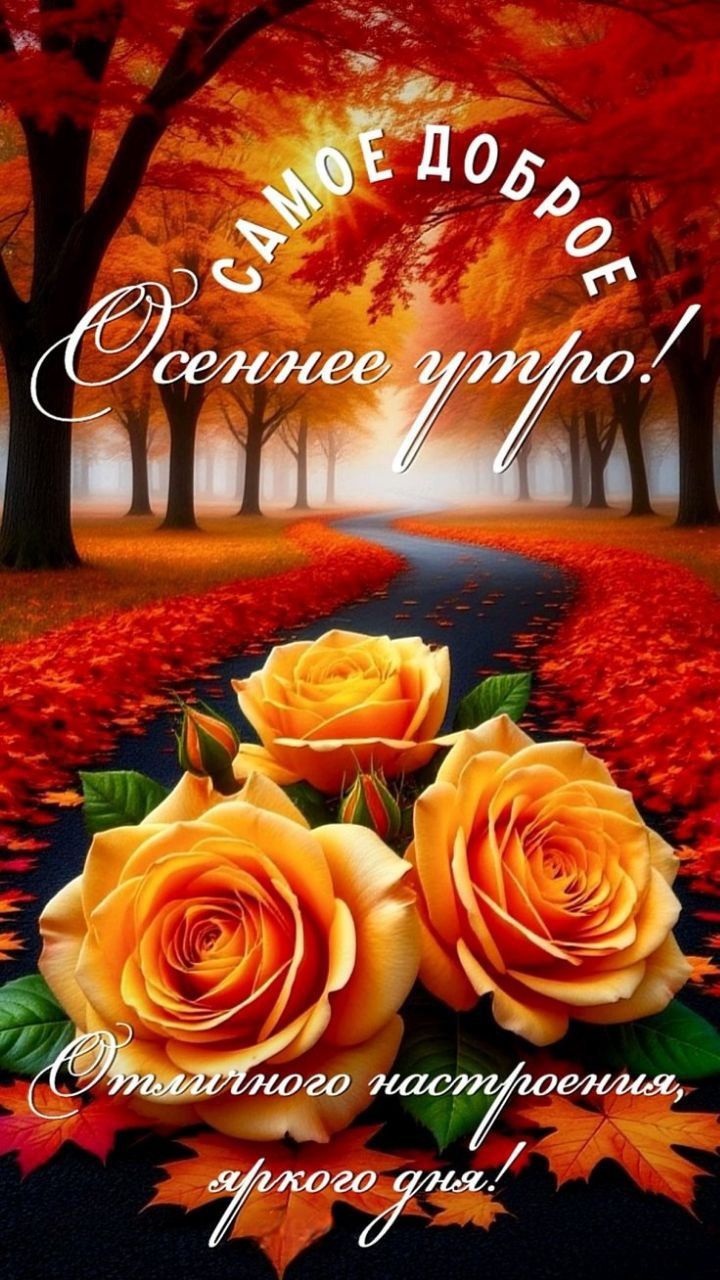 САМОЕ ДОБРОЕ
Осеннее утро!
Отличного настроения, яркого дня!