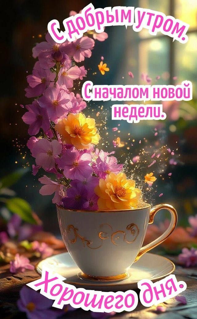 С добрым утром. С началом новой недели. Хорошего дня.