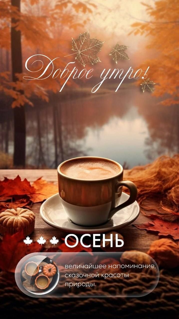 Доброе утро! ОСЕНЬ величайшее напоминание, сказочной красоты природы.