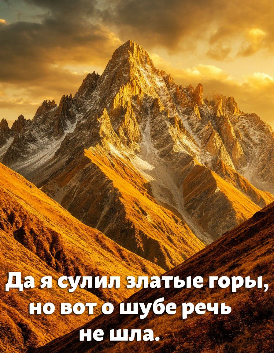 Да я сулит золотые горы, но вот о шубе речь не шла.