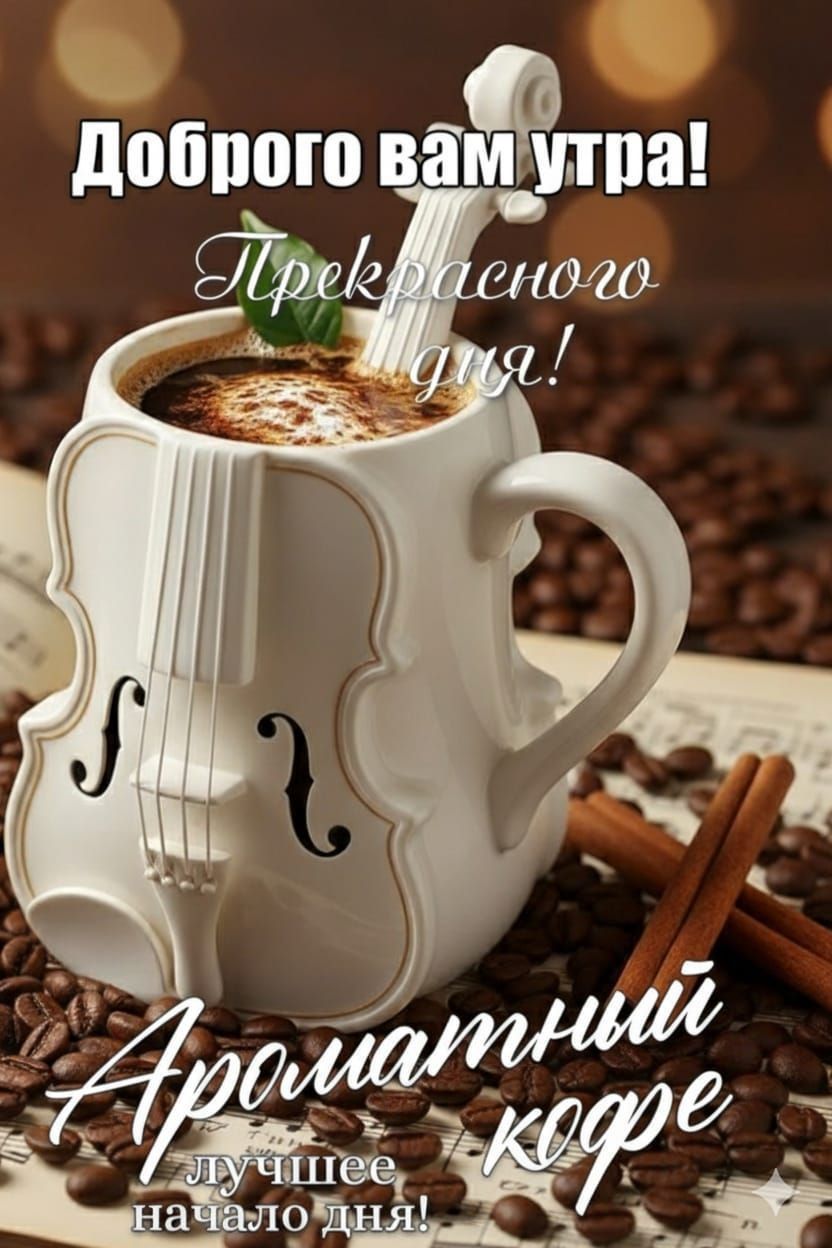 Доброе вам утра! Прекрасного дня! Ароматный кофе лучшее начало дня!