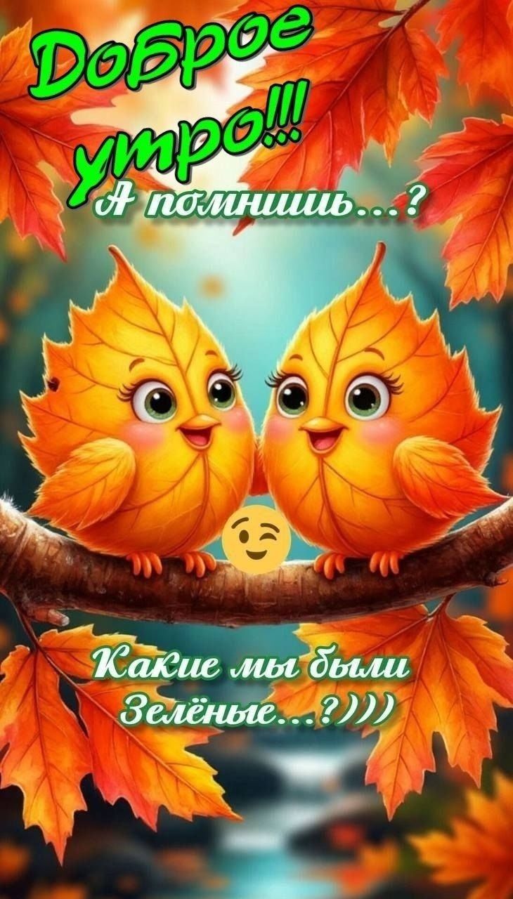 Доброе утро!!!\nА помнишь...?\nКакие мы были зелёные... ;)))