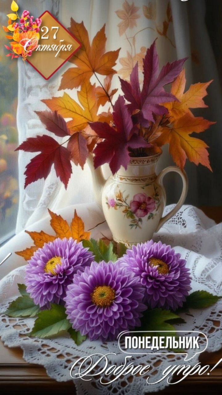 27 октября\nПОНЕДЕЛЬНИК\nДоброе утро!