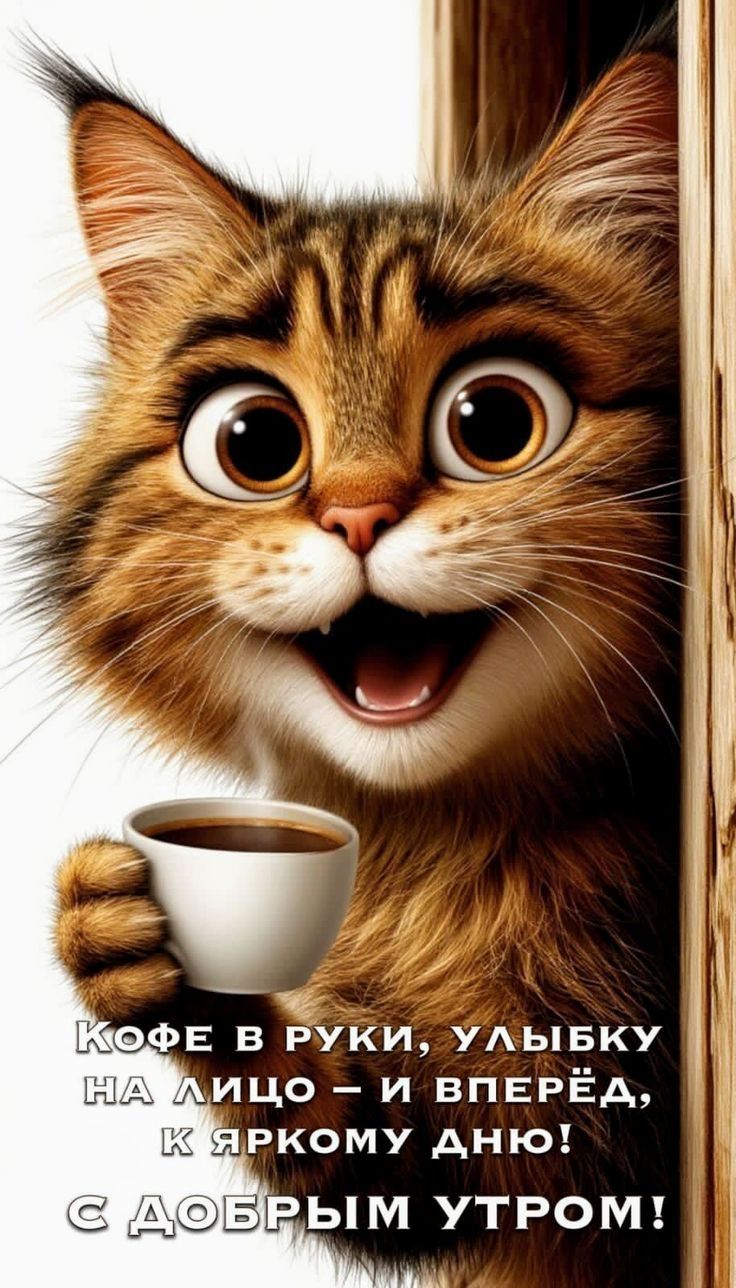 Кофе в руки, улыбку на лицо – и вперёд, к яркому дню! С добрым утром!