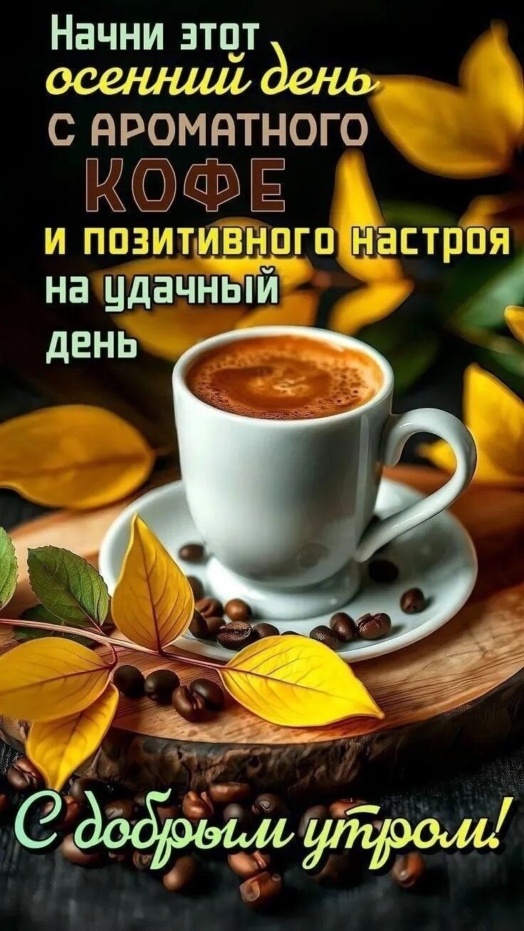 Начни этот осенний день с ароматного кофе и позитивного настроя на удачный день. С добрым утром!