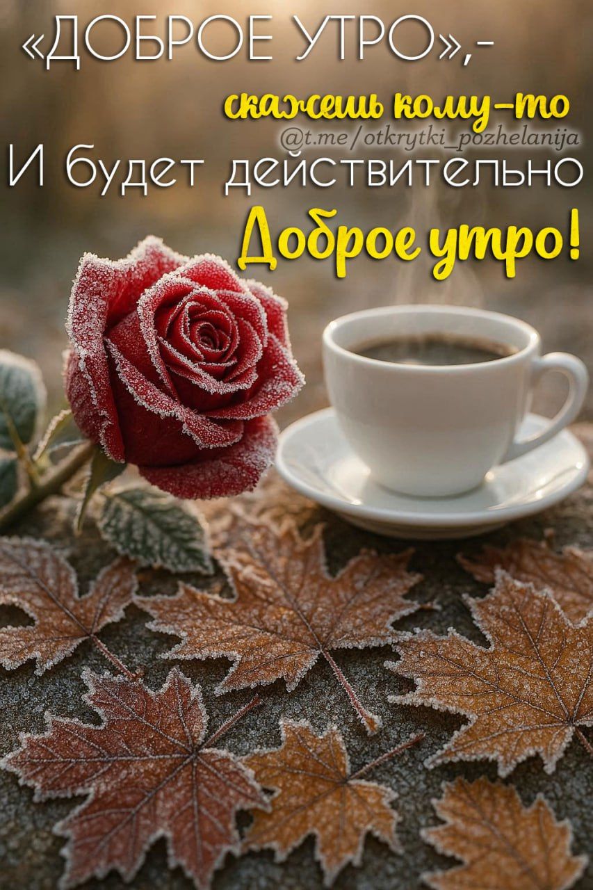 «ДОБРОЕ УТРО», скажешь кому-то и будет действительно Доброе утро!