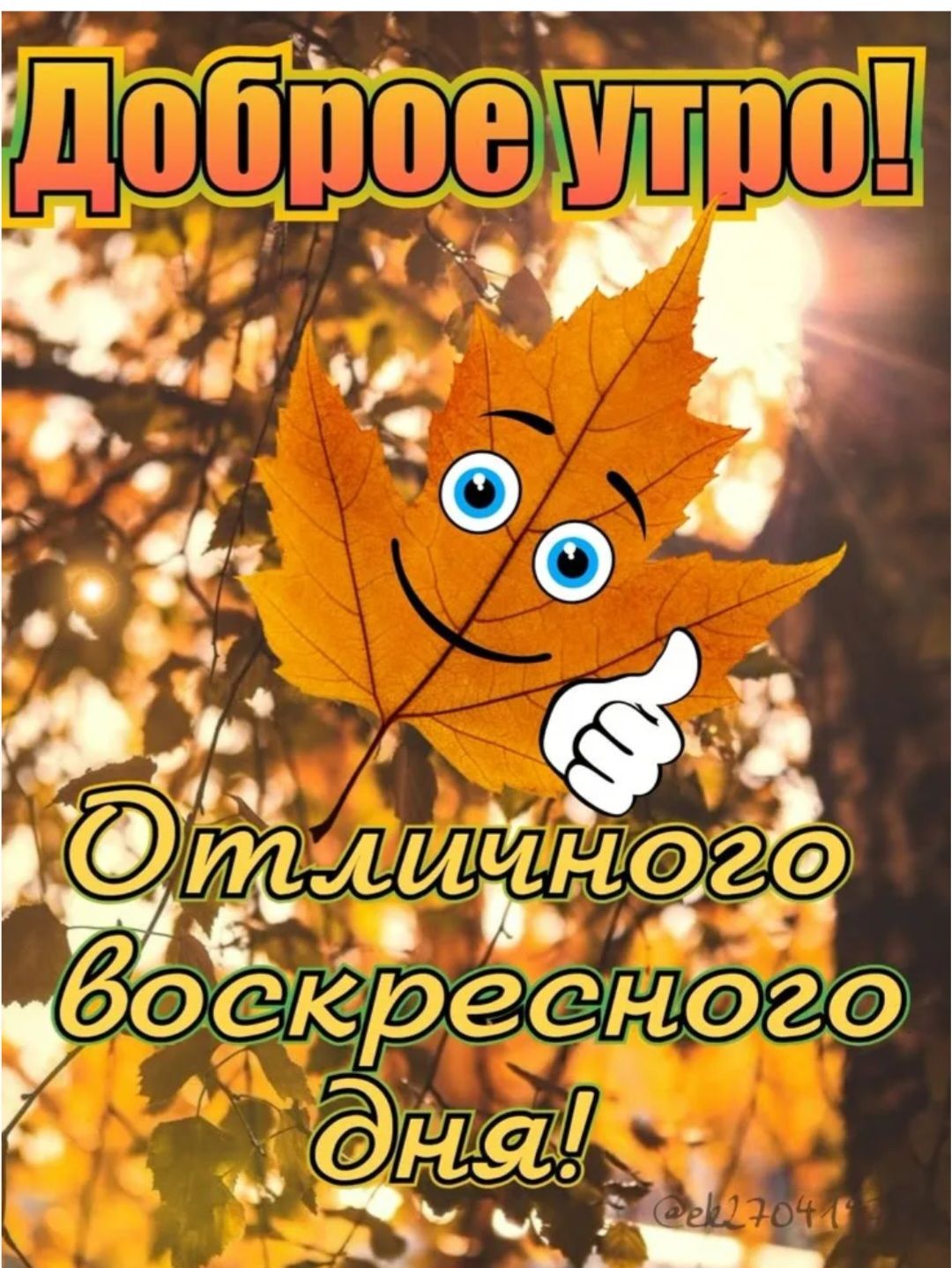 Доброе утро! Отличного воскресного дня!
