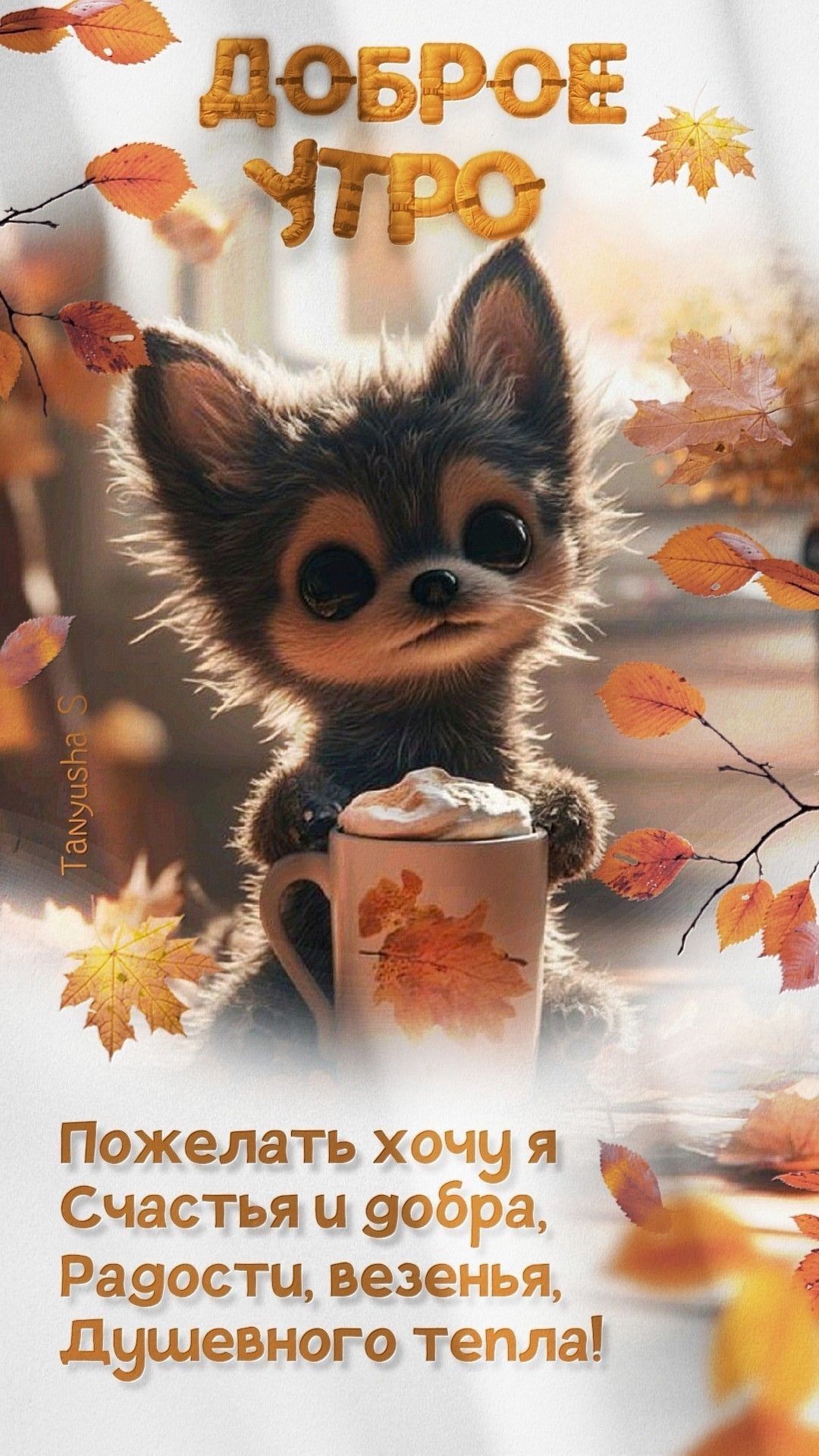 Доброе утро Пожелать хочу я Счастья и добра, Радости, везенья, Душевного тепла!