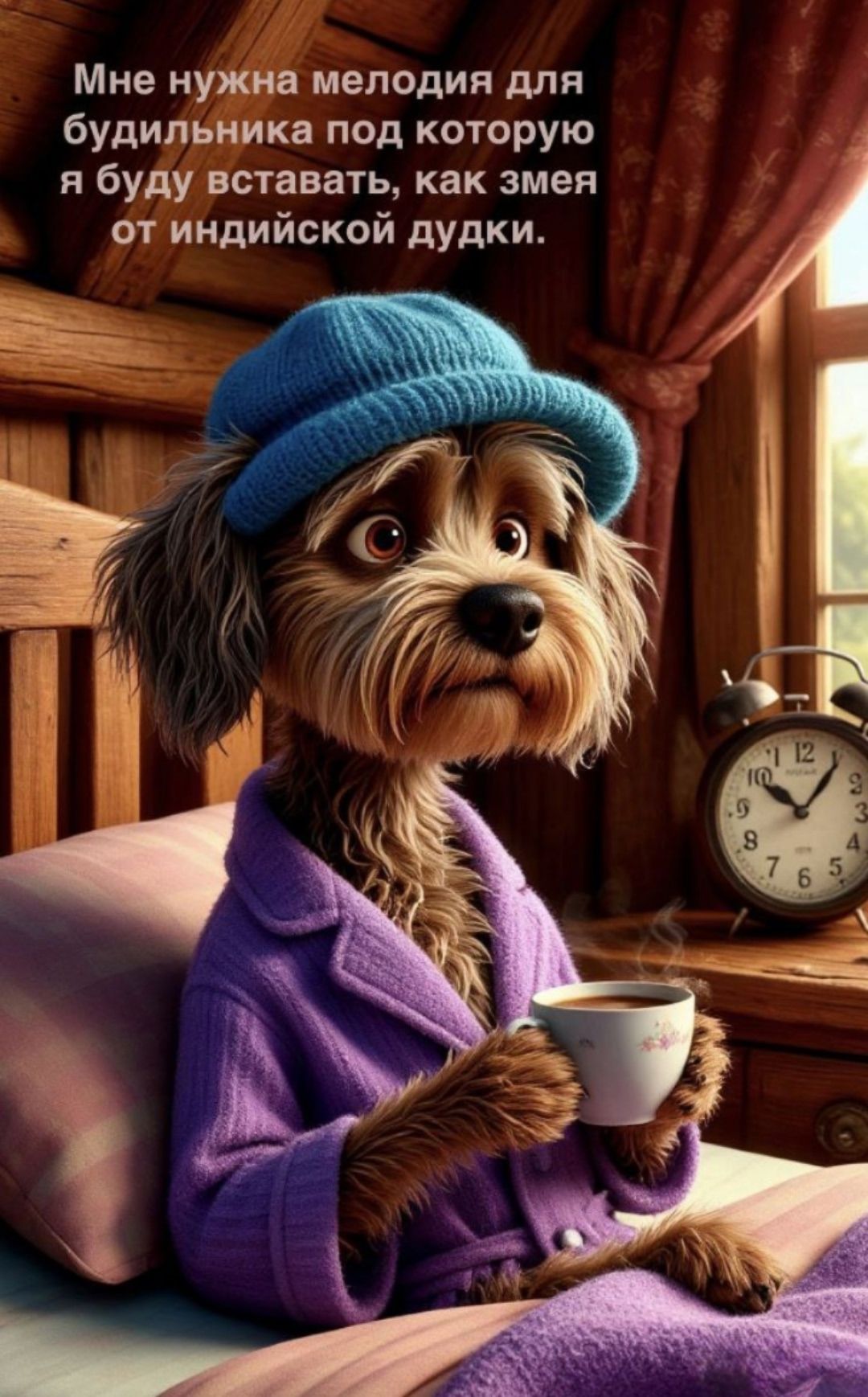 Мне нужна мелодия для будильника под которую я буду вставать, как змея от индийской дудки.