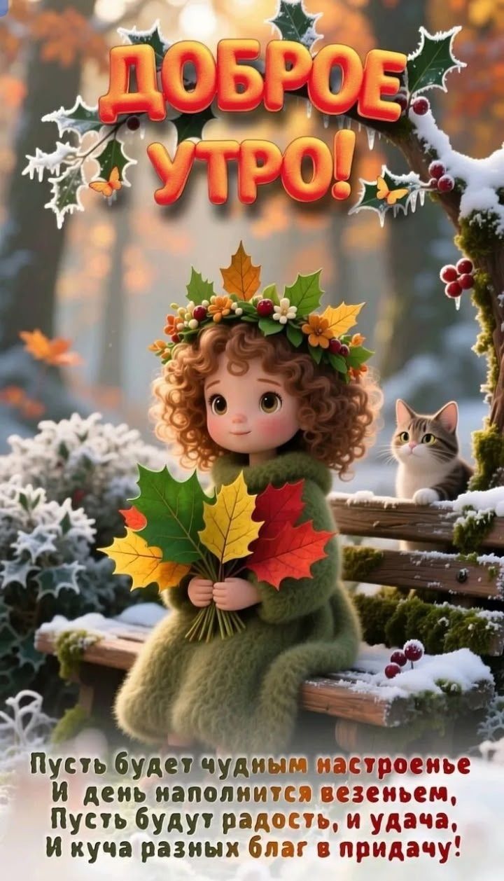 ДОБРОЕ УТРО! Пусть будет удачным настроение и день наполнится везеньем, пусть будут радость, удача, и куча разных благ в придачу!