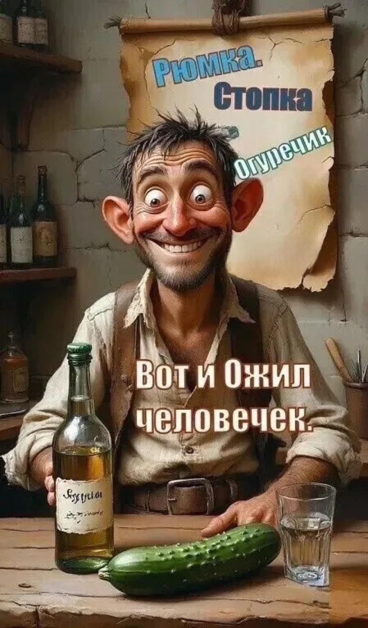 Рюмка. Стопка\nВот и ожил человечек.