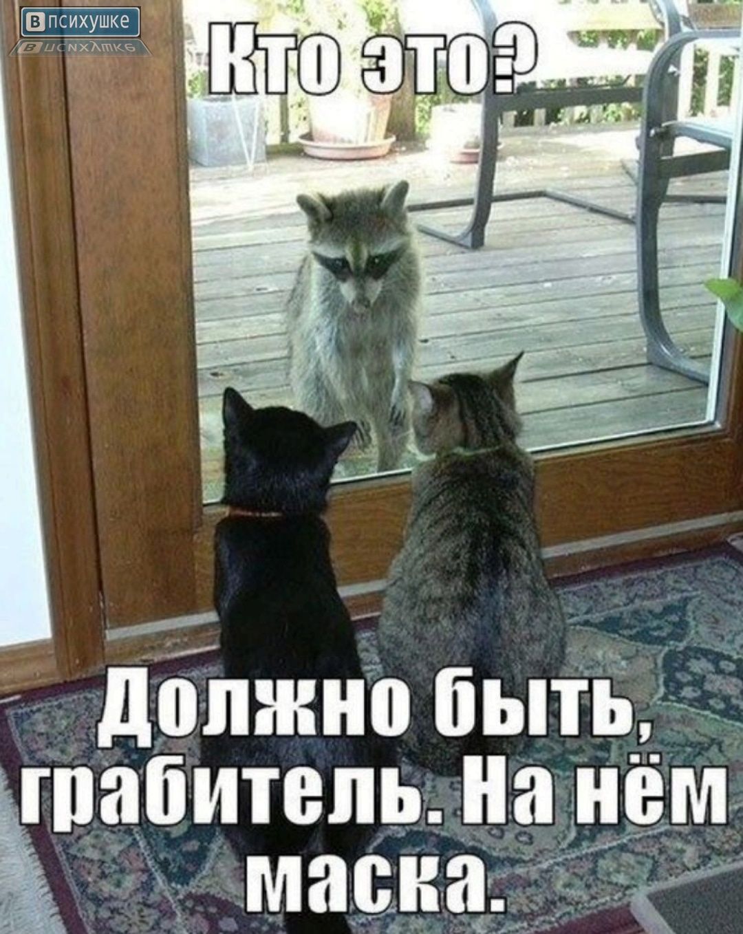 Кто это?
Должно быть, грабитель. На нём маска.