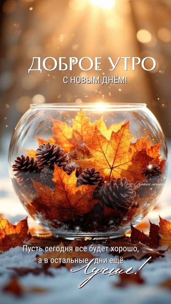 ДОБРОЕ УТРО С НОВЫМ ДНЁМ! Пусть сегодня все будет хорошо, а в остальные дни ещё лучше!