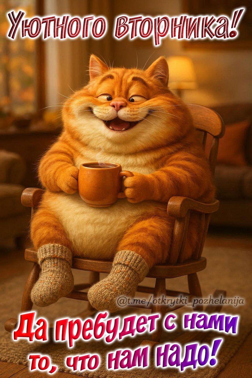 Уютного вторника!
Да пребудет с нами то, что нам надо!