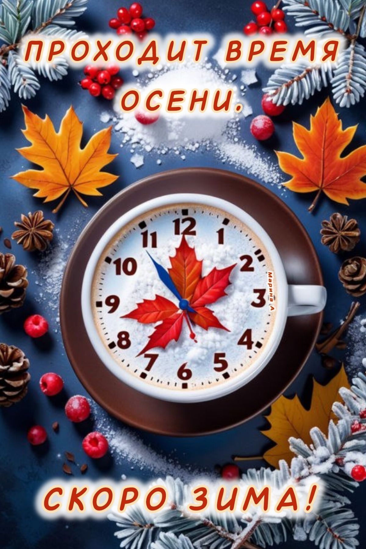 ПРОХОДИТ ВРЕМЯ ОСЕНИ.
СКОРО ЗИМА!