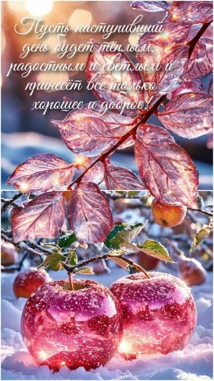 Пусть наступивший день будет тёплым, радостным и светлым и принесёт всё только хорошее и доброе!