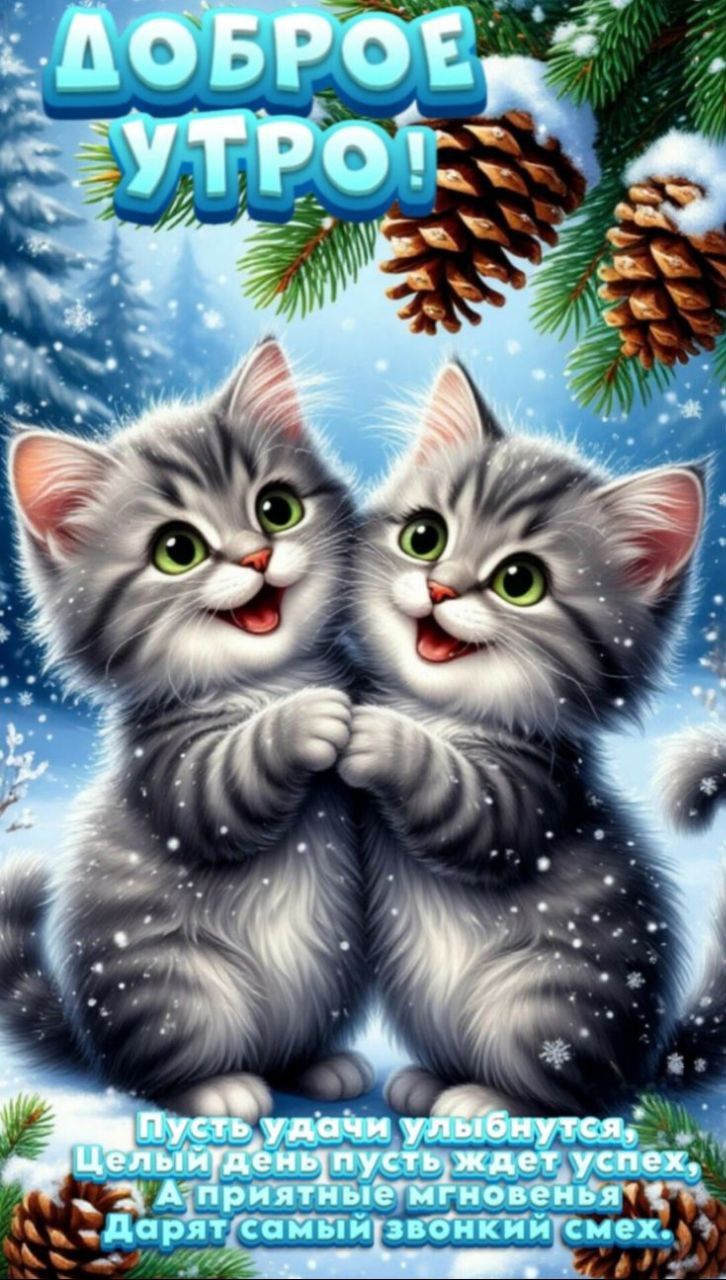 ДОБРОЕ УТРО! Пусть удачи улыбутся, целый день пусть ждёт успех, а приятные мгновения дарят самый звонкий смех.