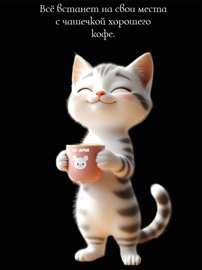 Всё встанет на свои места с чашечкой хорошего кофе.