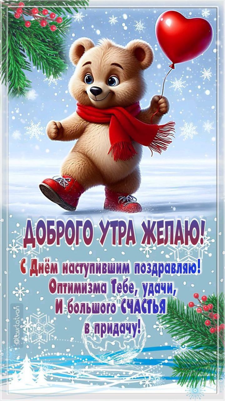 ДОБРОГО УТРА ЖЕЛАЮ! С Днём наступившим поздравляю! Оптимизма Тебе, удачи, И большого счастья в придчу!