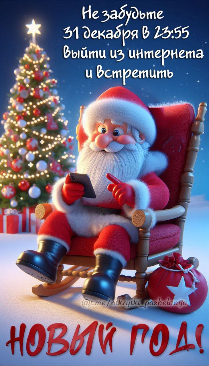 Не забудьте 31 декабря в 23:55 выйти из интернета и встретить НОВЫЙ ГОД!