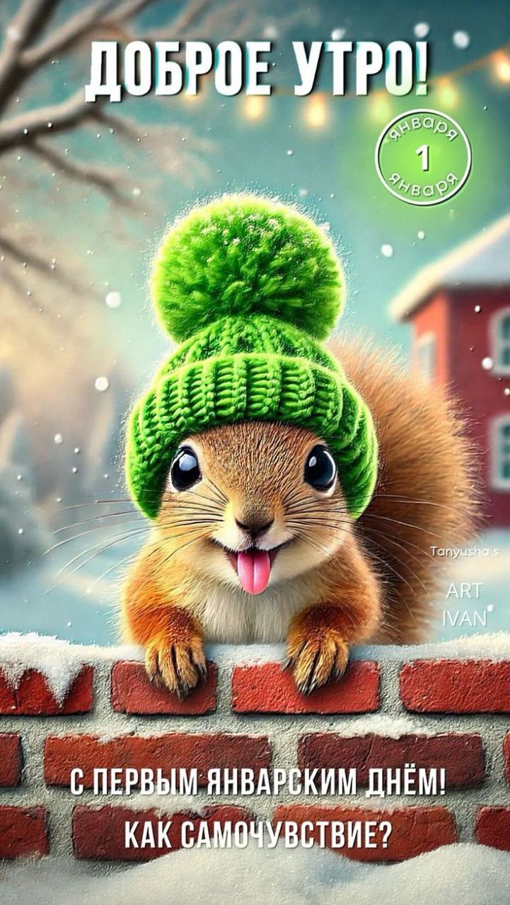 Доброе утро! С первым январским днём! Как самочувствие?