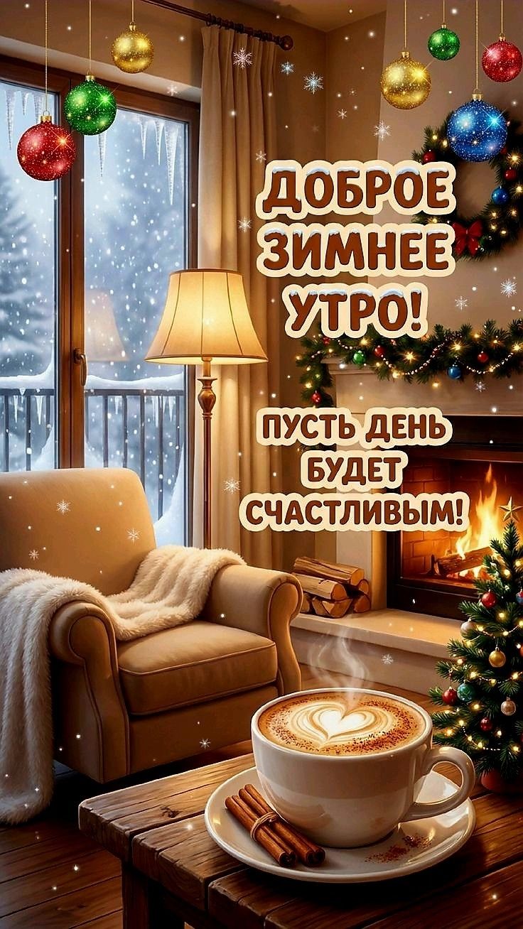 Доброе зимнее утро! Пусть день будет счастливым!