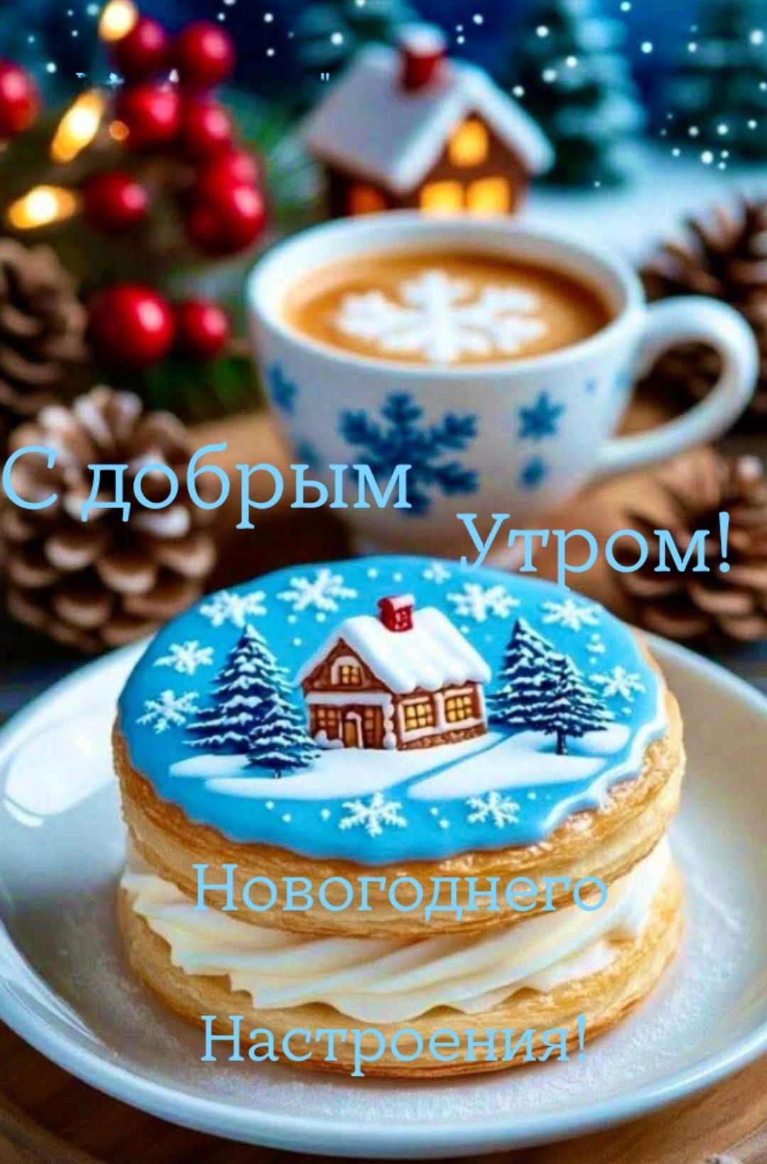 С добрым утром!\nНовогоднего настроения!