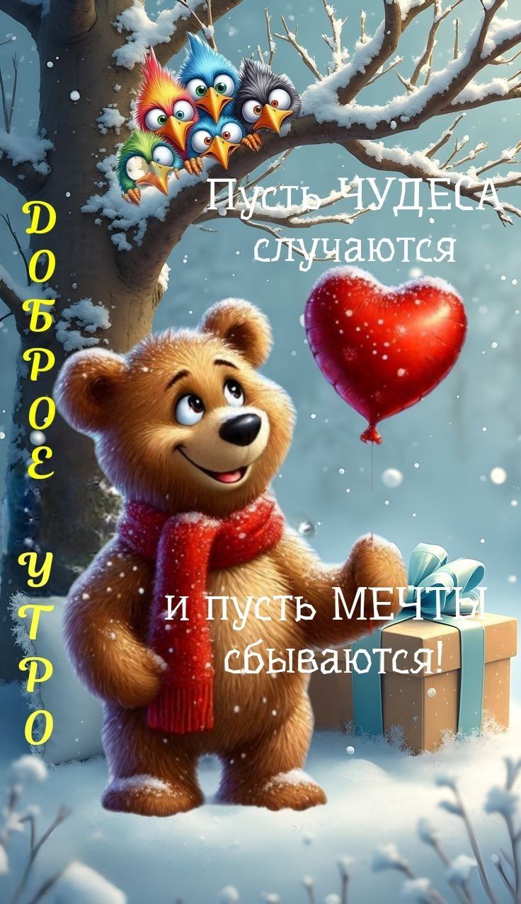 Доброе утро. Пусть чудеса случаются и пусть мечты сбываются!