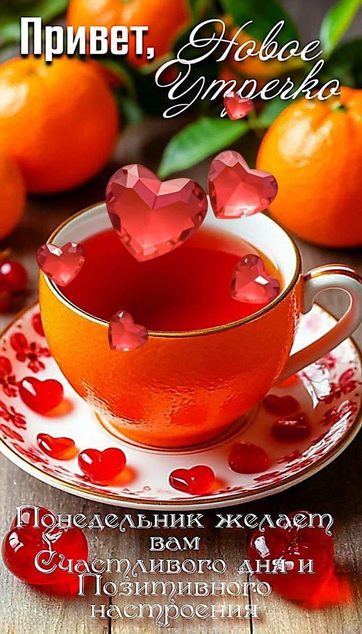 Привет, Новое Утро
Понедельник желает вам Счастливого дня и Позитивного настроения