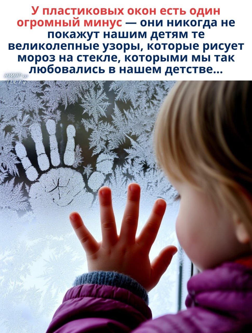 У пластиковых окон есть один огромный минус — они никогда не покажут нашим детям те великолепные узоры, которые рисует мороз на стекле, которыми мы так любовались в нашем детстве...