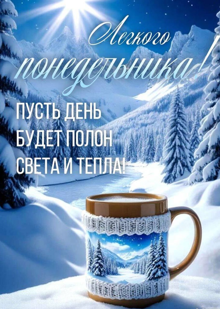 Легкого понедельника! Пусть день будет полон света и тепла!